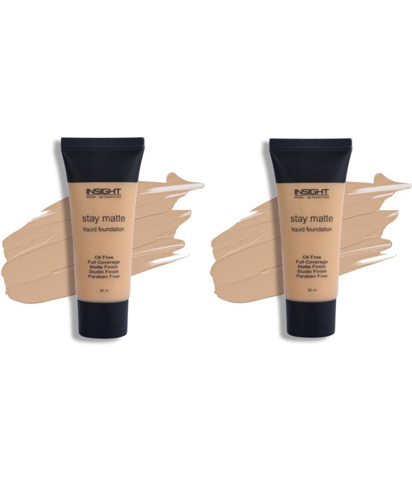     			Insight Matte Liquid For All Skin Types Skin Medium Foundation Pack of 2