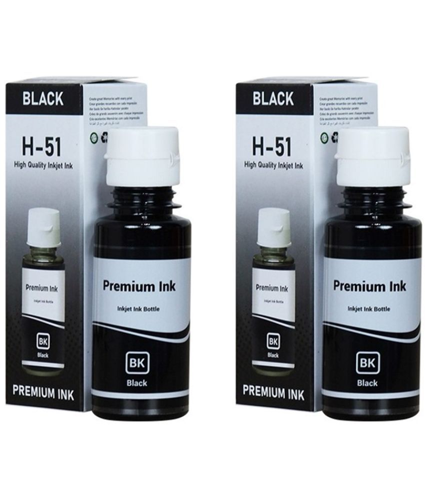     			KALAR GT51 Ink Black Ink ( 90 ml ) Pack of 2 For H_P Ink Tank 310 series, H_P Ink Tank Wireless 410 series And More.