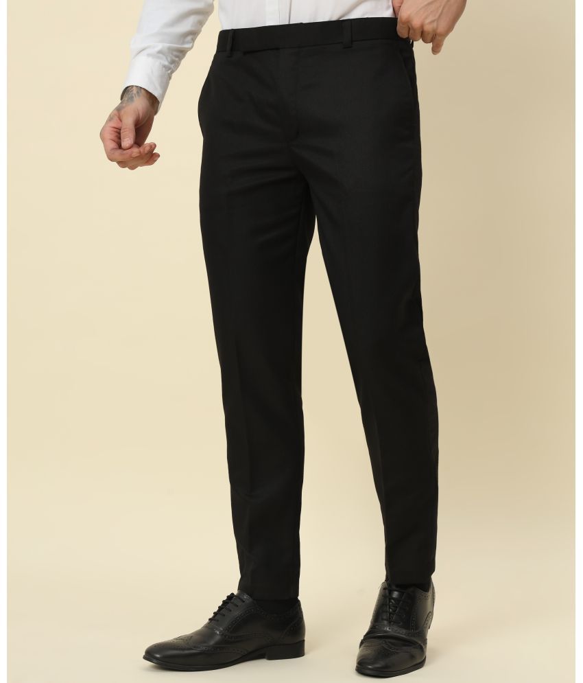     			ZEPPI Regular Flat Men's Formal Trouser - Black ( Pack of 1 )