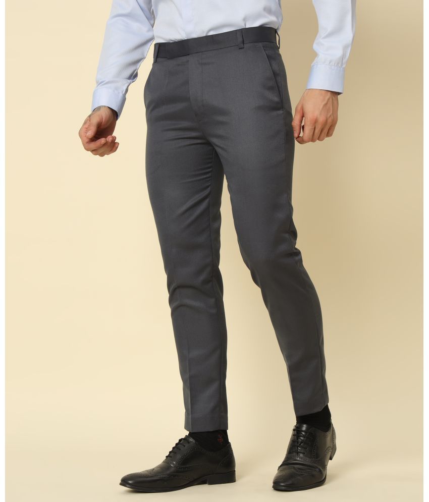     			ZEPPI Regular Flat Men's Formal Trouser - Grey ( Pack of 1 )