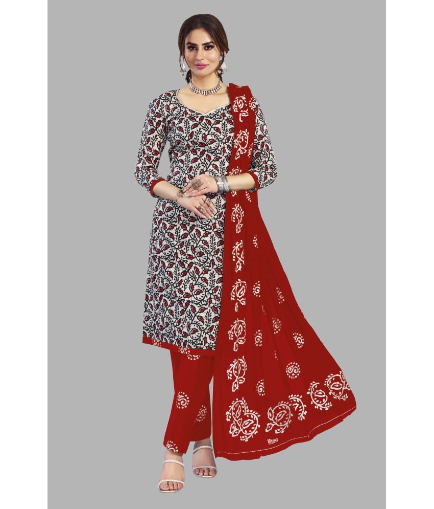     			shree jeenmata collection Cotton Printed Kurti With Pants Women's Stitched Salwar Suit - Multicolor ( Pack of 1 )