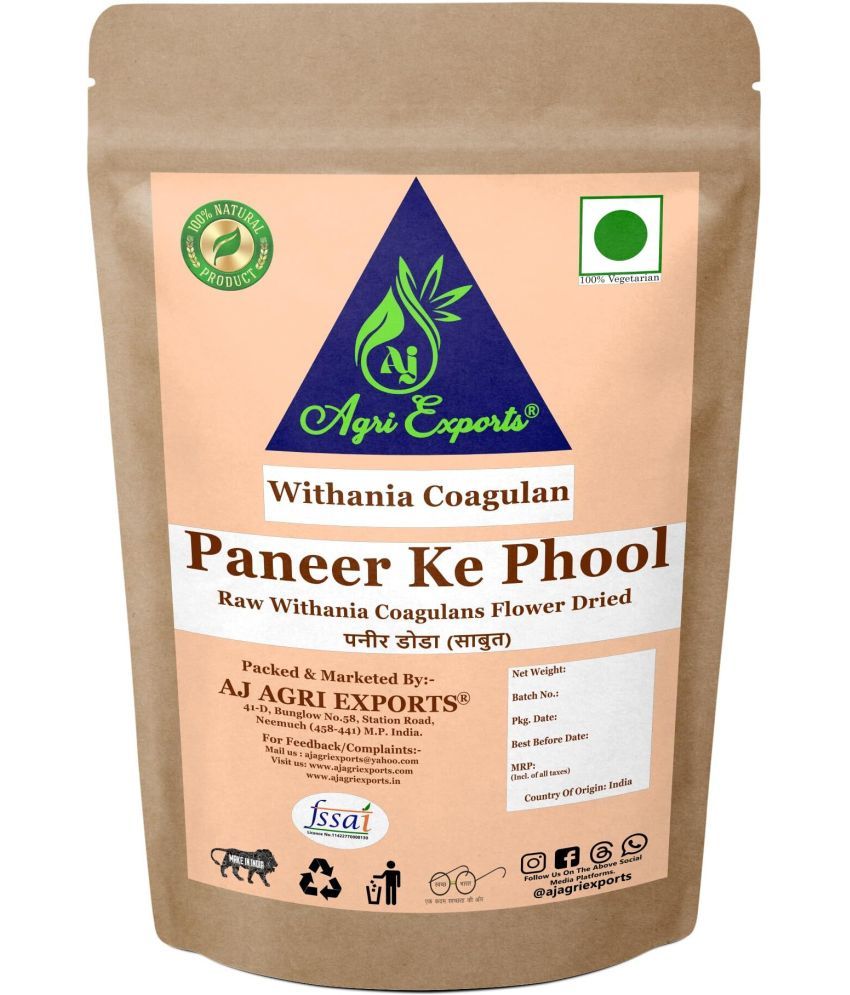     			AJ AGRI EXPORTS Paneer Dodi - Paneer Doda - Paneer Ke Phool - Withania Coagulan 100 gm