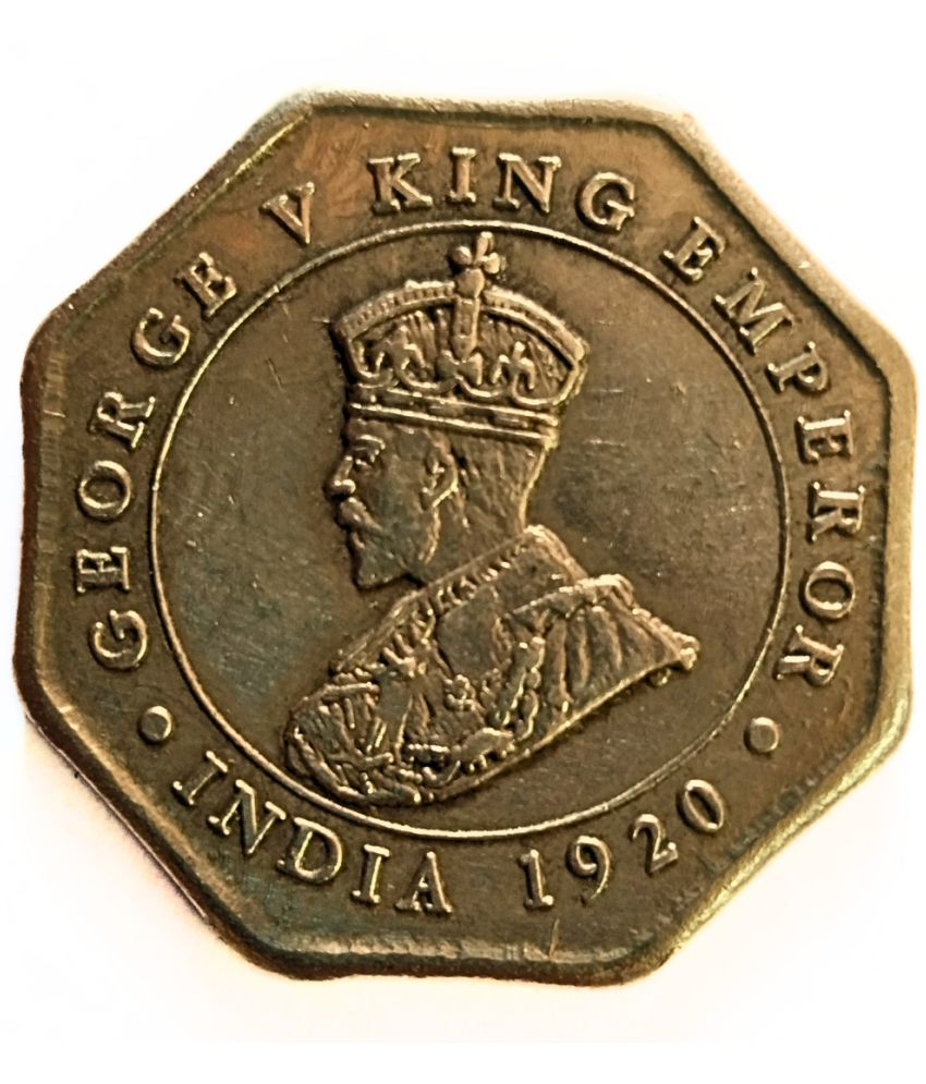     			"Rare 1920 King George V 4 Annas Coin – British India Collectible | Antique Numismatic Treasure"