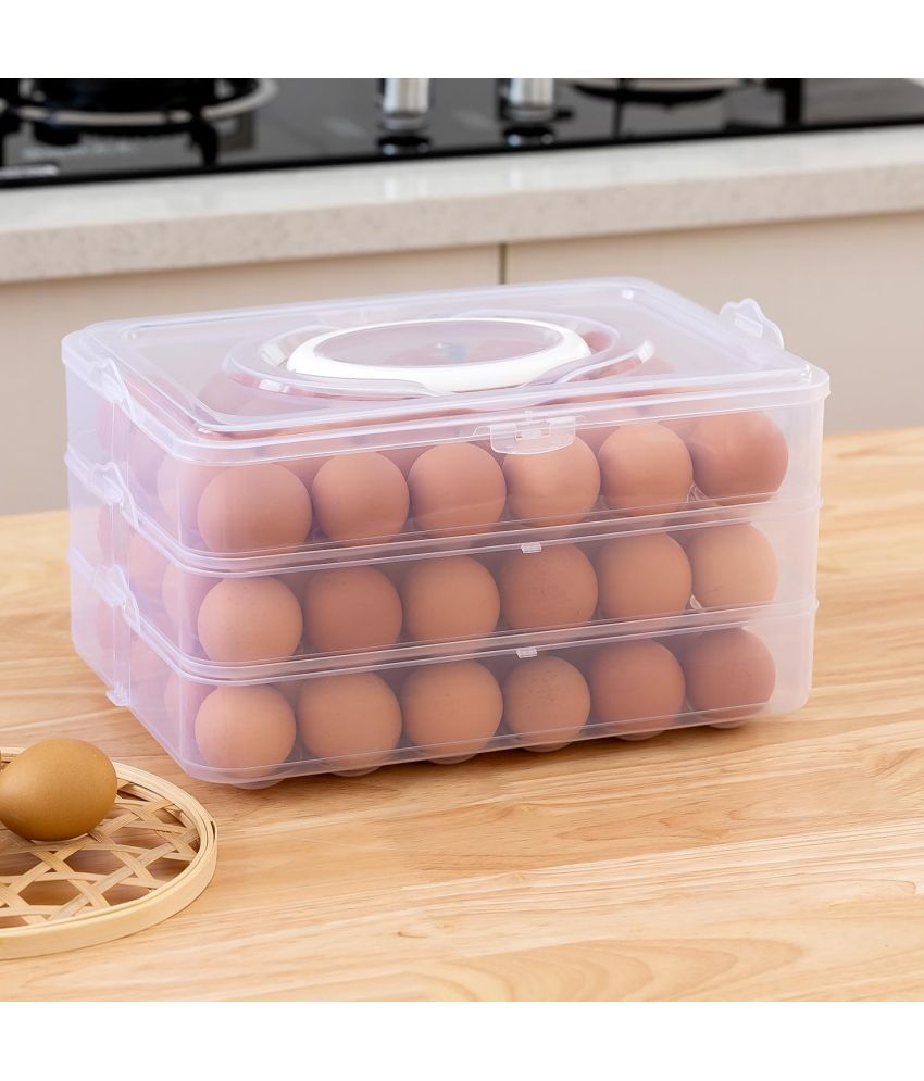     			Stysol Egg Container Plastic White Egg Container ( Set of 1 )