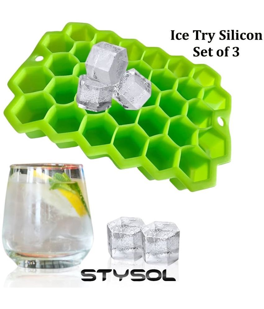     			Stysol Silicone ice Tray Light Green 3 Pcs