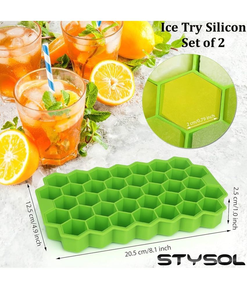     			Stysol Silicone ice Tray Light Green 2 Pcs