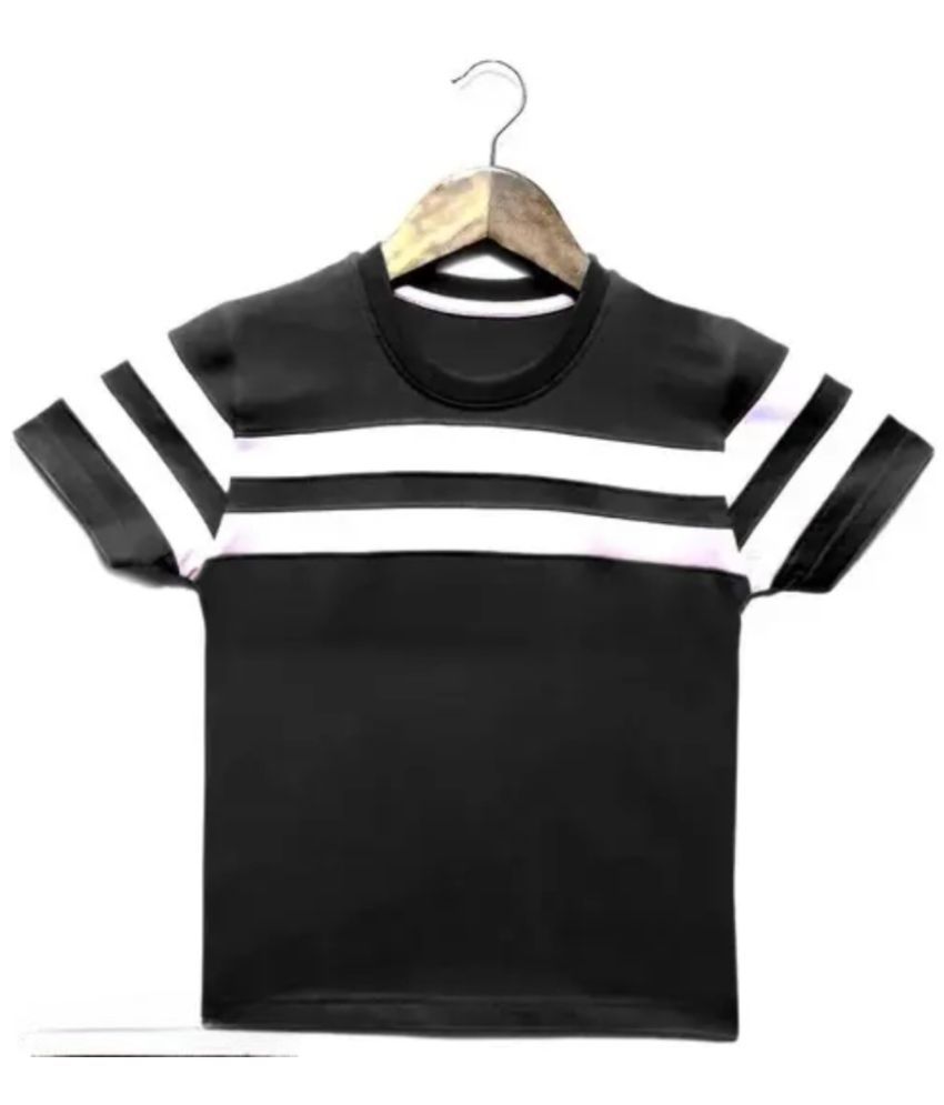     			kukke Pack of 1 Boys Cotton T-Shirt ( Black )