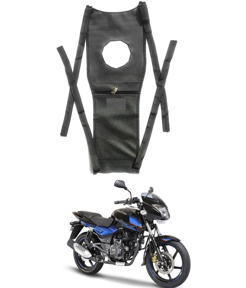     			BuddyBuzz Bike Tank Cover Bike Tank Bag with Mobile Pouch Artificial Leather Stretchable Material Use for Bajaj Pulsar 150 DTS-i