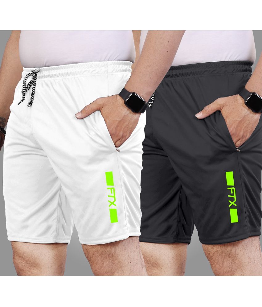     			FTX Grey Polyester Men's Shorts ( Pack of 2 )