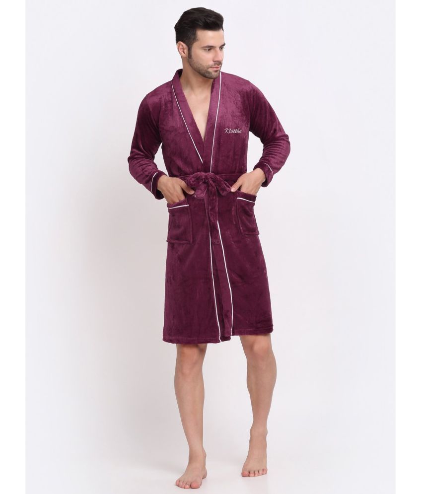     			Klotthe Maroon Large Bathrobe ( Pack of 1 )