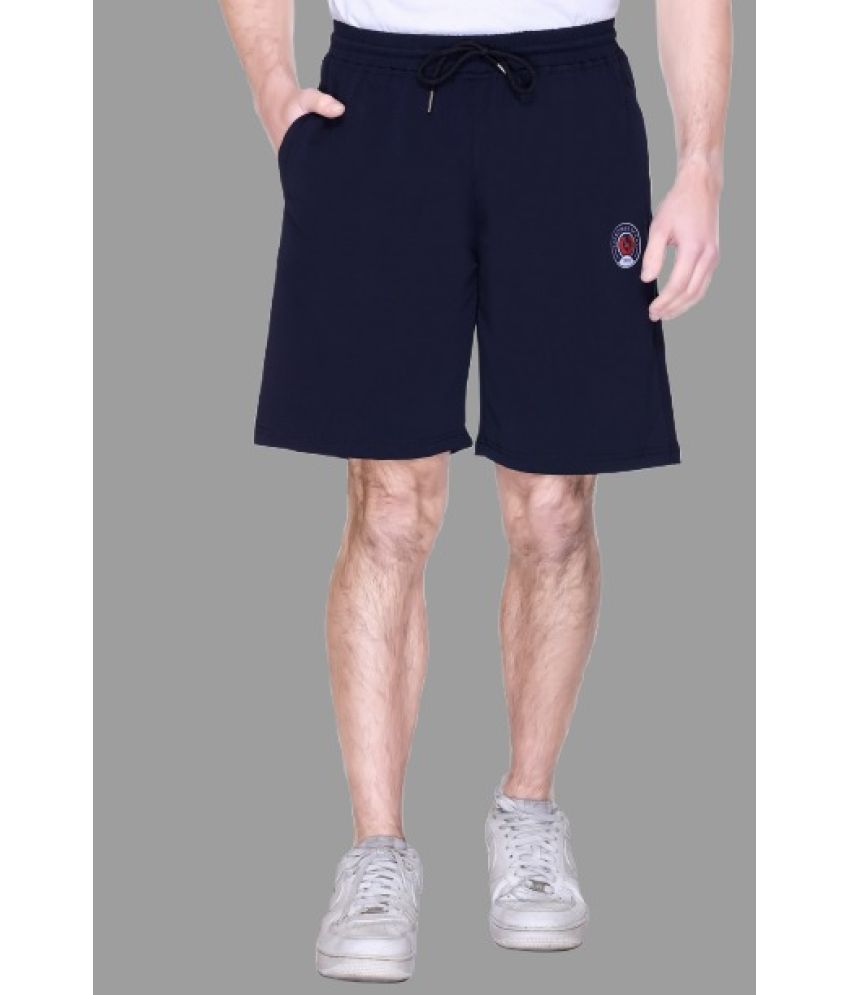     			LEEBONEE Navy Polyester Lycra Men's Running Shorts ( Pack of 1 )