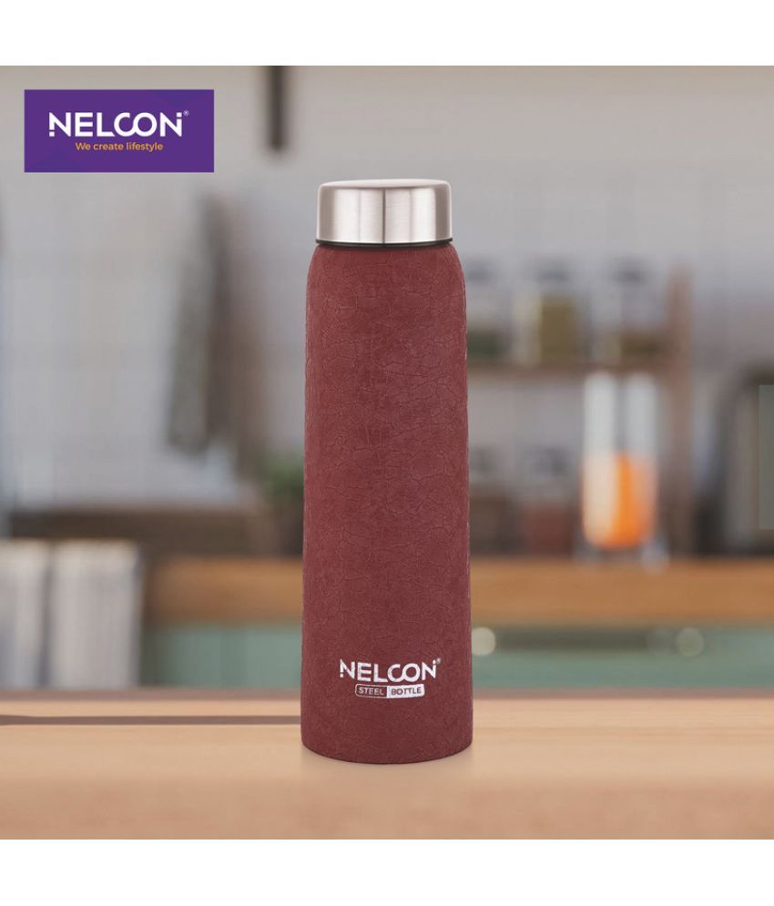     			Nelcon Absolute Crocz Maroon Stainless Steel Water Bottle 1000 mL ( Set of 1 )