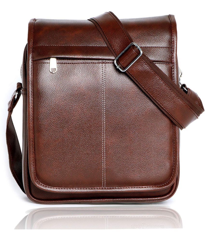     			samtroh Brown Solid Messenger Bag