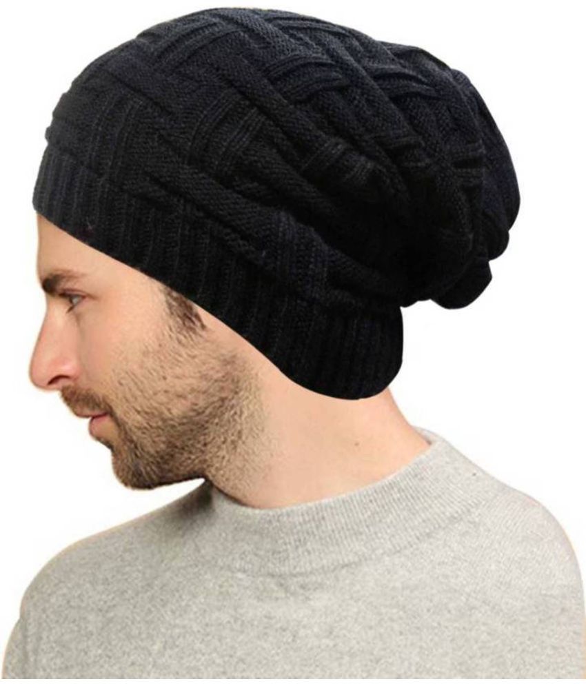     			Bolax Pack of 1 Woollen Men's Cap ( Black )