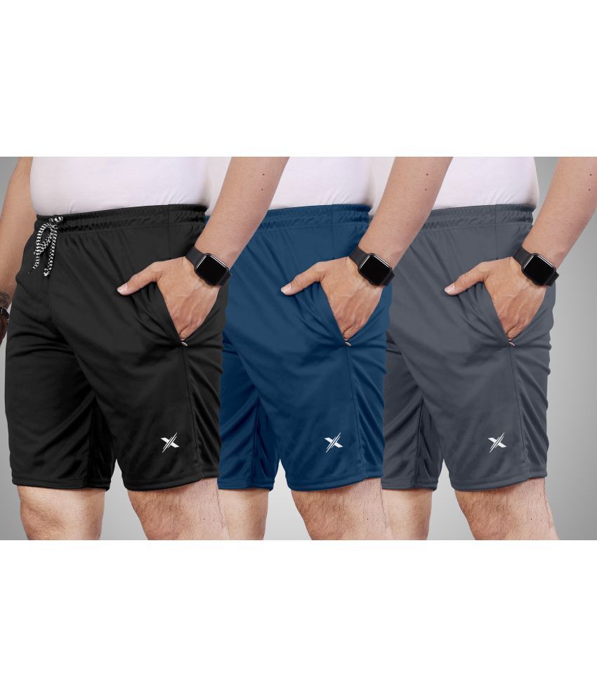     			FTX Dark Grey Lycra Men's Shorts ( Pack of 3 )