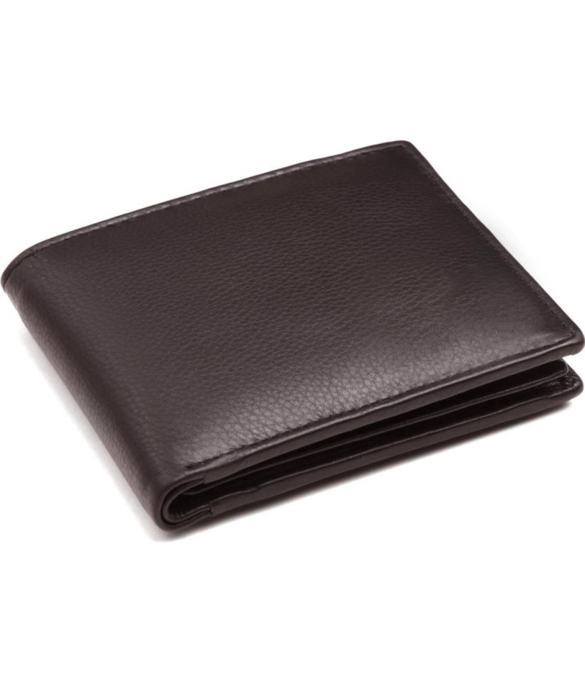     			HIDEFLIX 100% Leather Solid Men's Regular Wallet With 8 Slots For Card ( Brown , Pack of 1 )