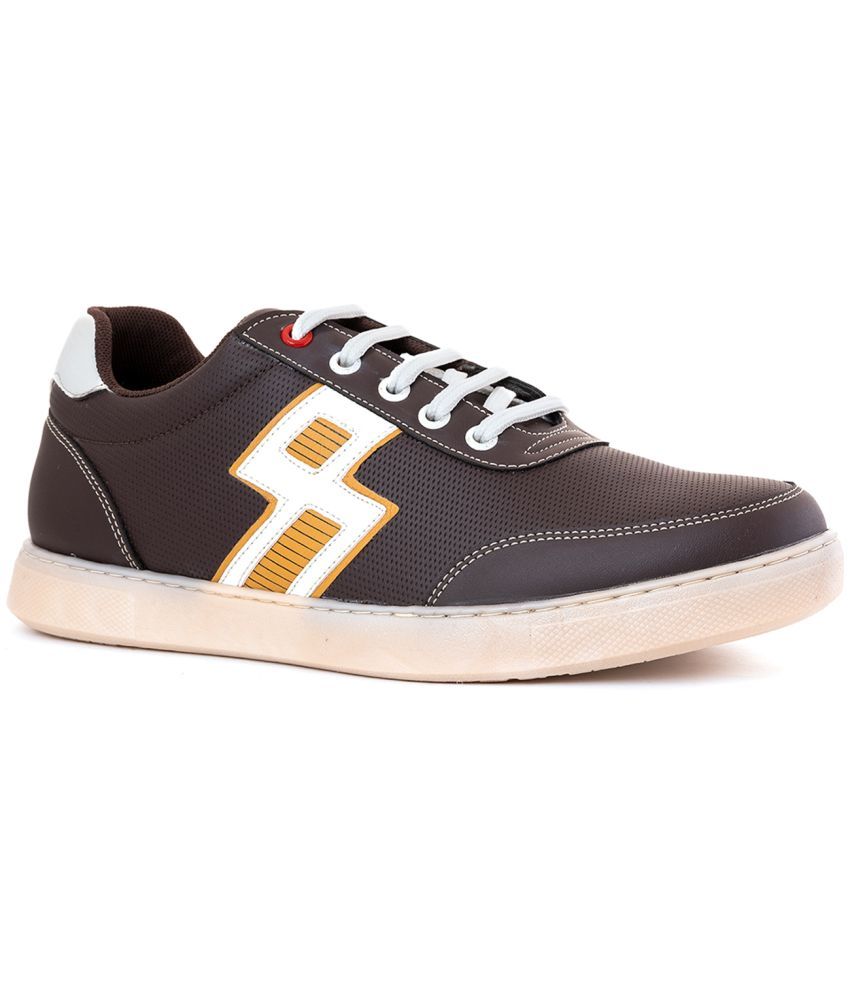     			KHADIM Brown Men's Sneakers