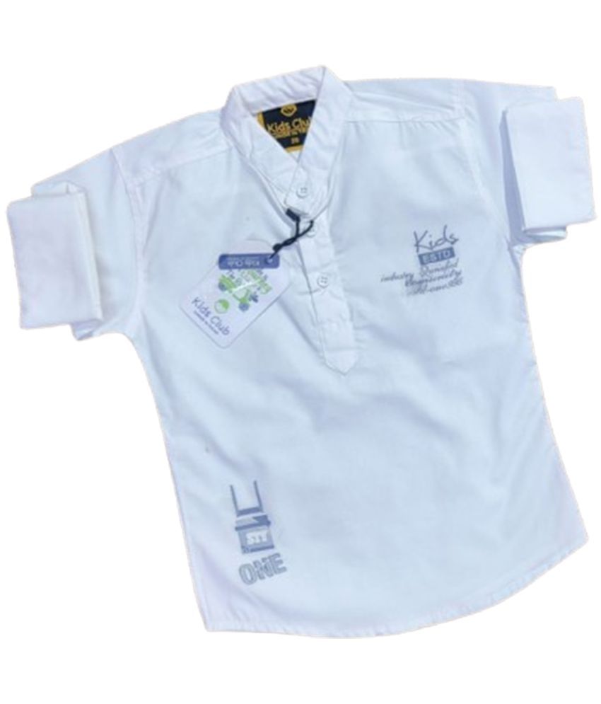     			KIDS CLUB Pack of 1 Boys 100% Cotton Full Sleeves Shirt ( White )