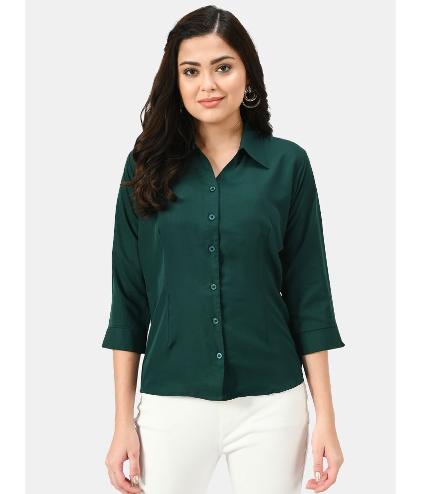     			akshatani Green Poly Crepe Shirt - Pack of 1