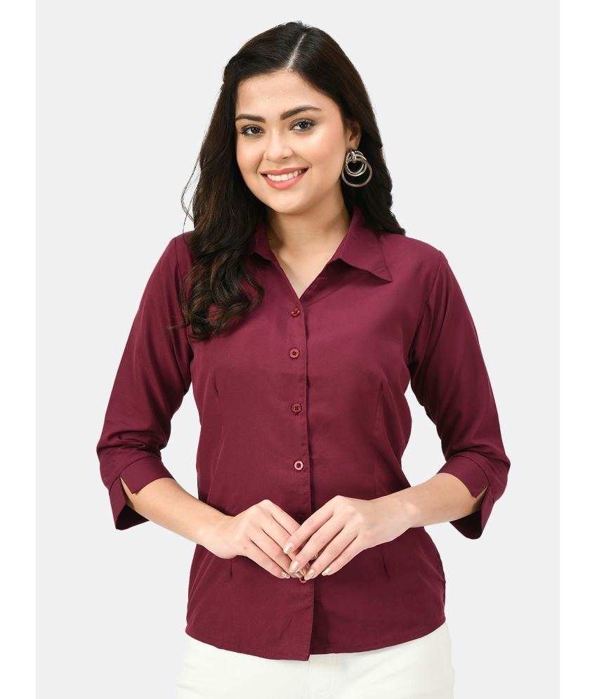     			akshatani Purple Poly Crepe Shirt - Pack of 1