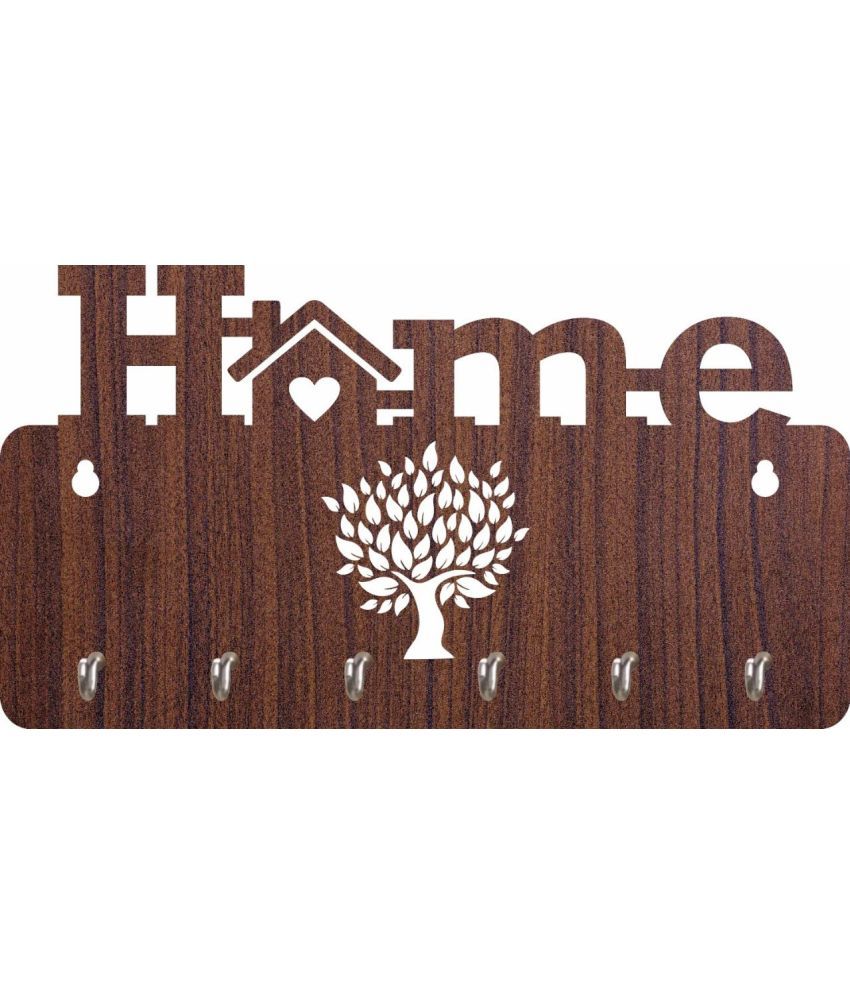     			FASHION BIZZ Brown Wood Key Holder - Pack of 1