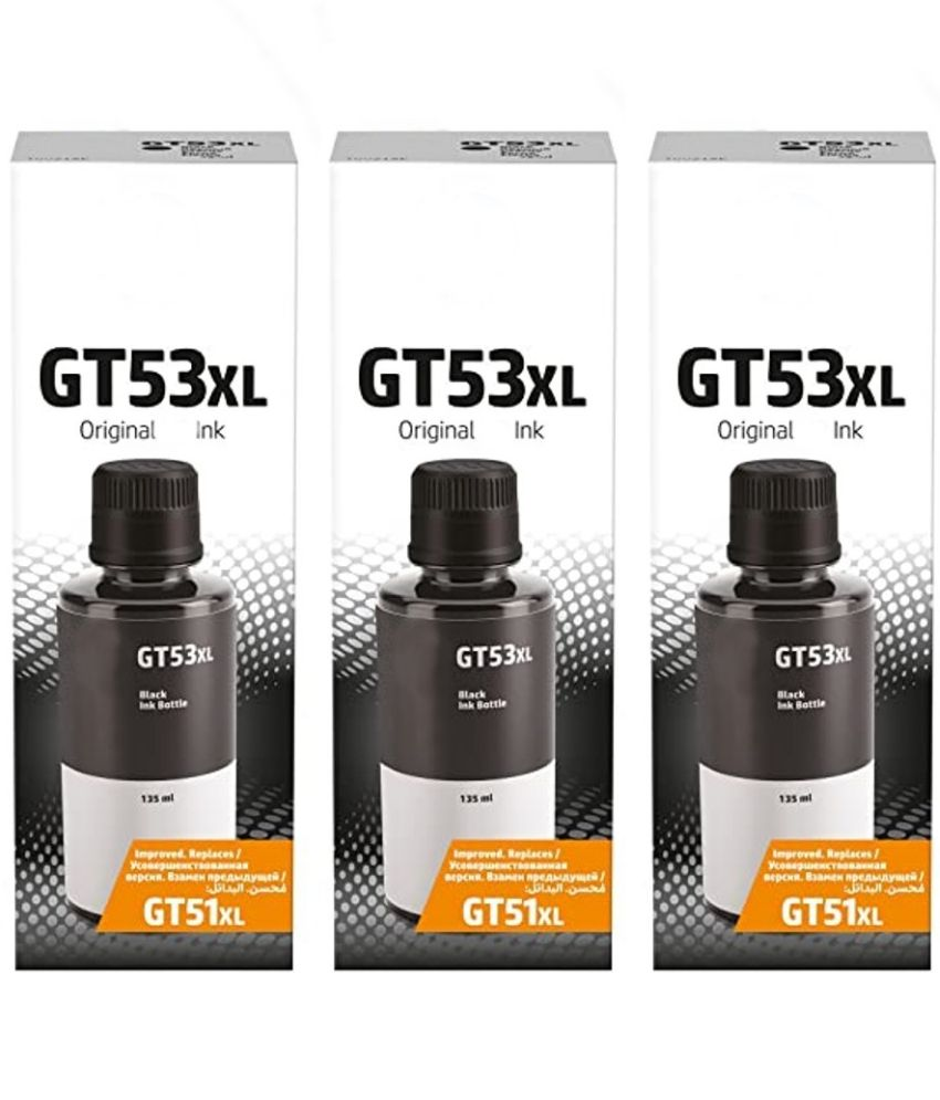     			KALAR For GT53XL Black Ink ( 135 ml ) Pack of 3 For Ink Tank 115/116/310 Printer, 315/319/410/415/416/419/457 & 5810/5820/5821 Printers