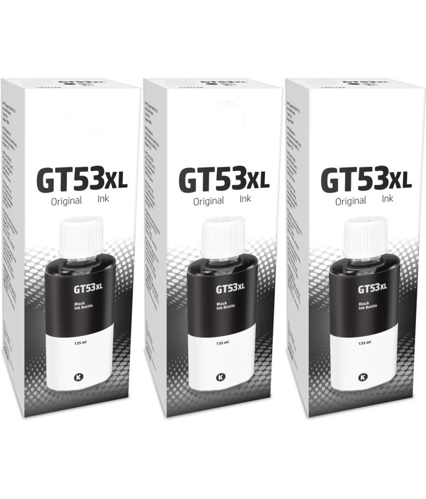     			KALAR GT53XL Black Ink ( 135 ml ) Pack of 3 For H_P DeskJet GT 5800 series, H_P Ink Tank 100/ 300/ 400 series, H_P Smart Tank 200 / 500 / 700 series