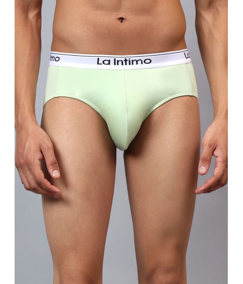     			La Intimo Pack of 1 Modal Briefs For Men's ( Lime Green )