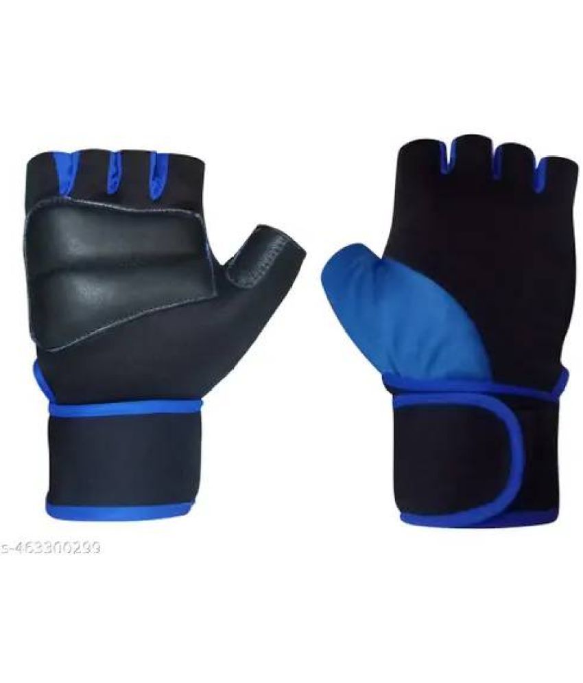     			Spokofit Unisex Leather Gym Gloves For Advanced Fitness Training and Workout With Half-Finger Length