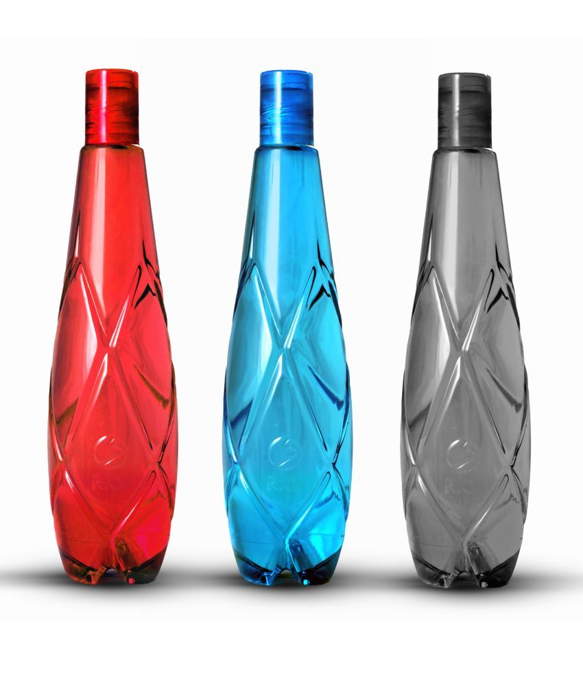     			Stysol Water Bottel  Multicolour Plastic Water Bottle 1000 mL ( Set of 3 )