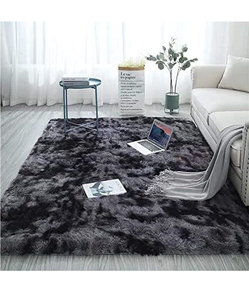     			ANABIA CARPET Black Polyester Carpet Plain Other Sizes Ft