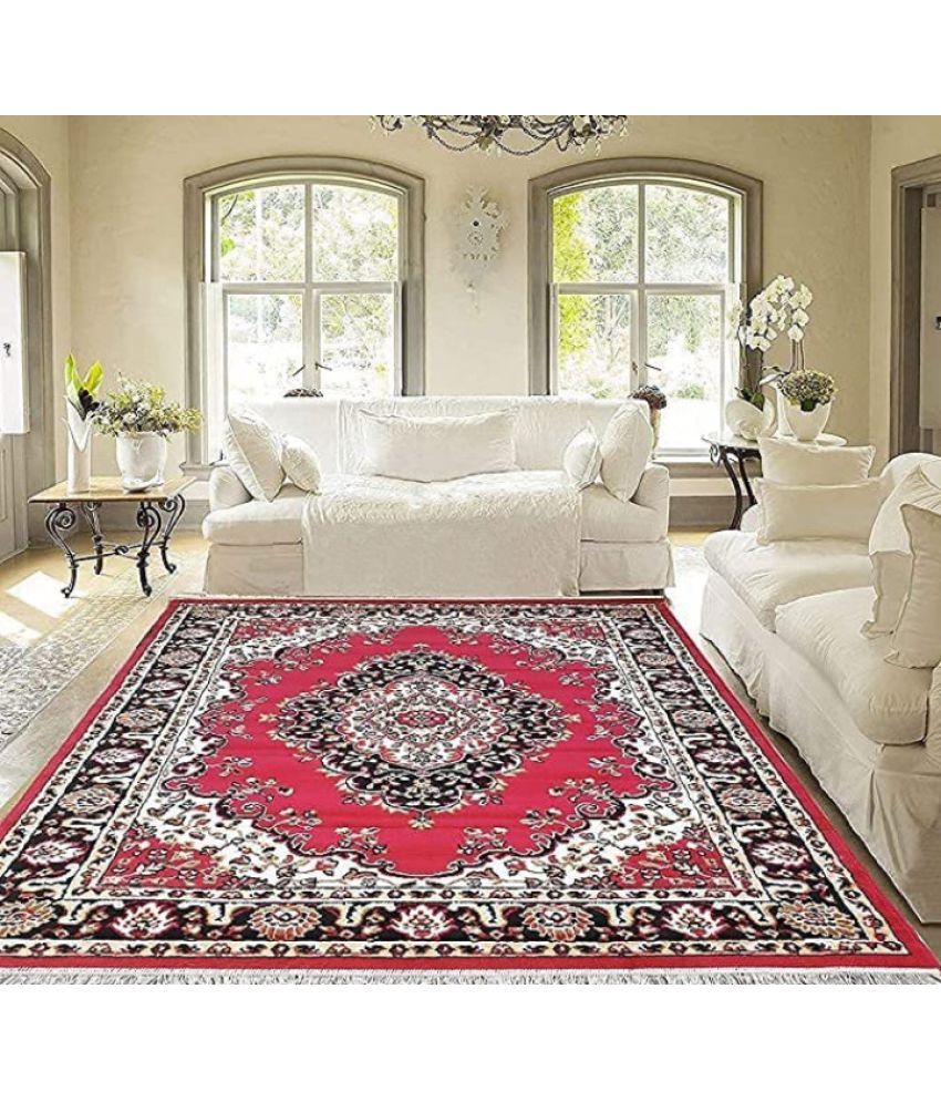     			ANABIA CARPET Multi Silk Carpet Ethnic 5x7 Ft