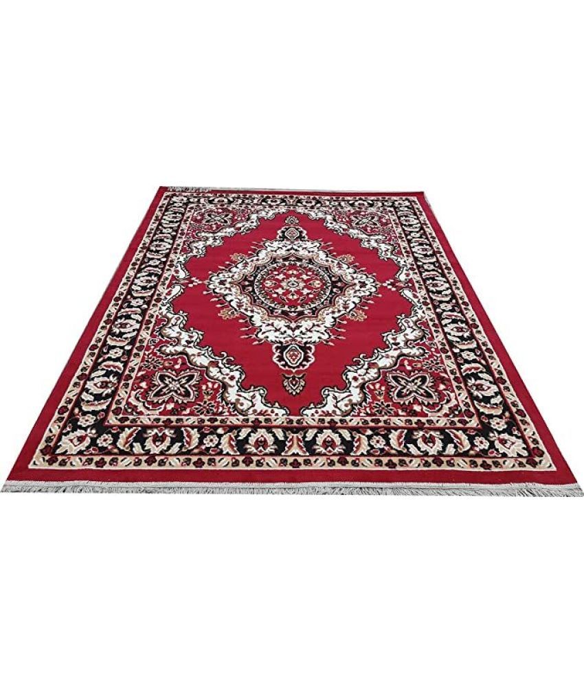     			ANABIA CARPET Red Silk Carpet Ethnic Other Sizes Ft