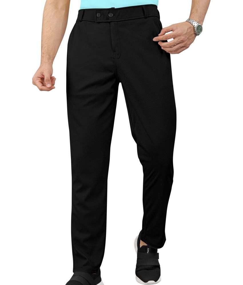     			Laadli Regular Flat Men's Chinos - Black ( Pack of 1 )