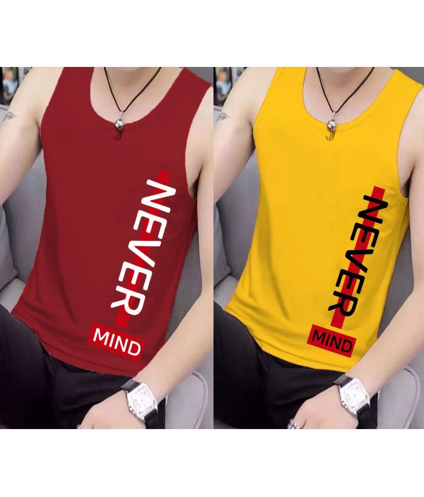     			Lecowar Pack of 2 Polyester Basic Vest For Men ( Multicolor13 )