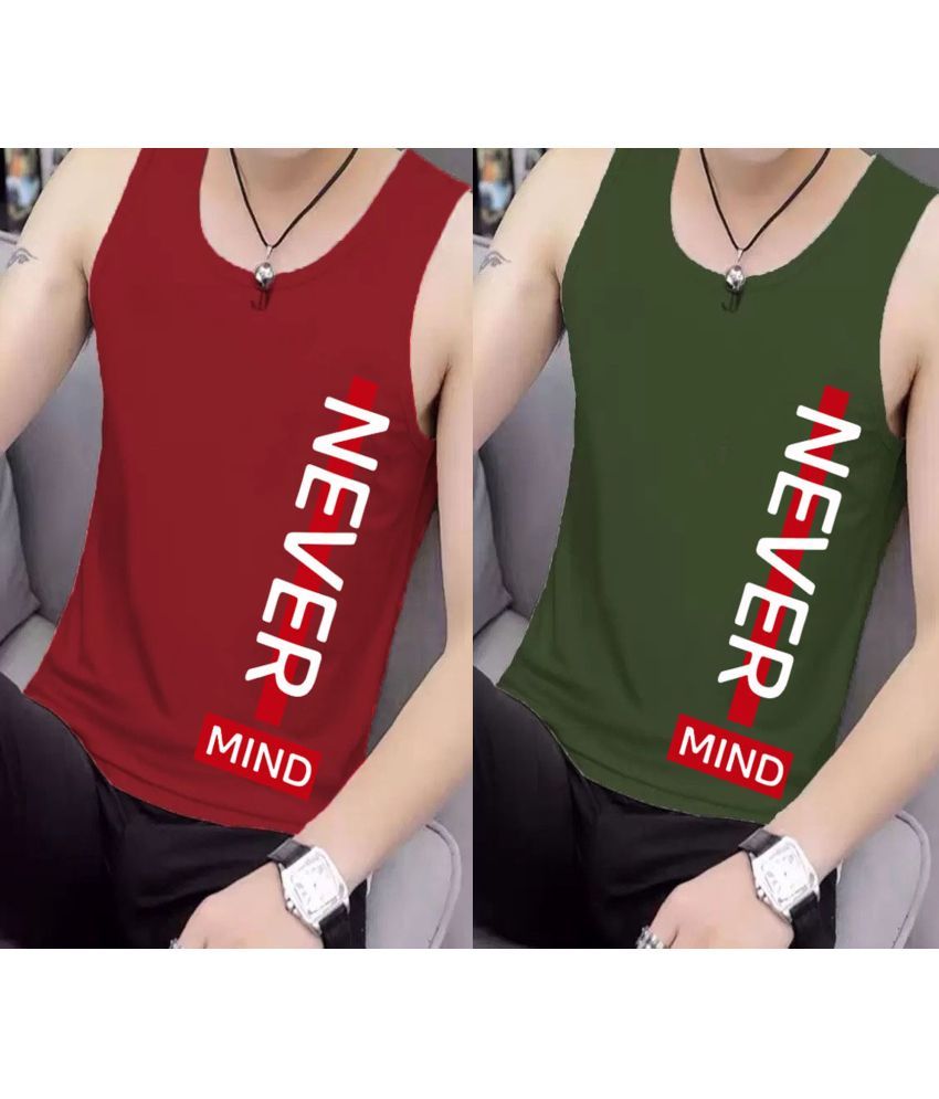     			Lecowar Pack of 2 Polyester Basic Vest For Men ( Multicolor14 )