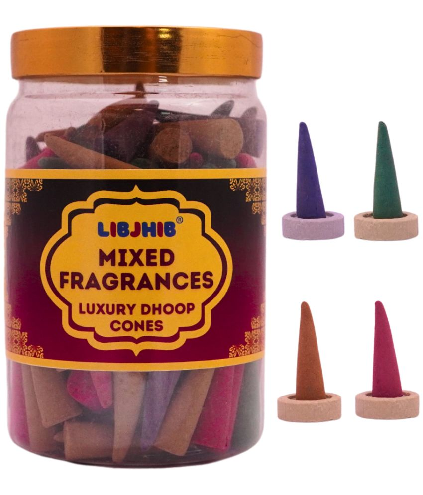     			Libjhib Incense Dhoop Cone Mixed Fragrances 200 gm ( Pack of 1 )