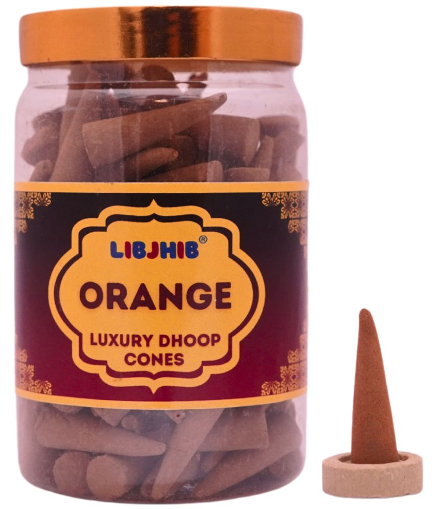     			Libjhib Incense Dhoop Cone Orange 200 gm ( Pack of 1 )