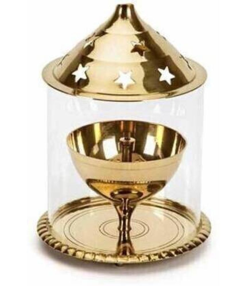     			T-KA108 Akhand Jyot Brass Table Diya ( 5 inches )