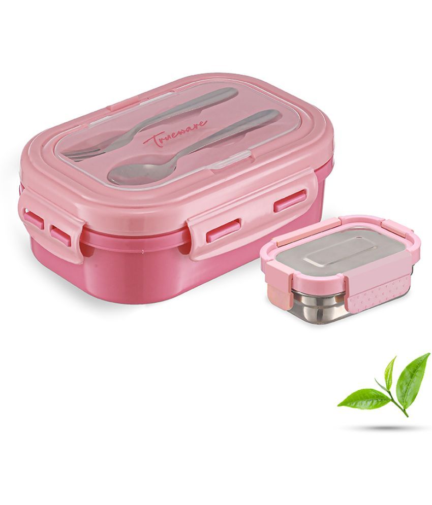     			Trueware - Pink Stainless Steel Insulated Lunch Box ( Pack of 1 )