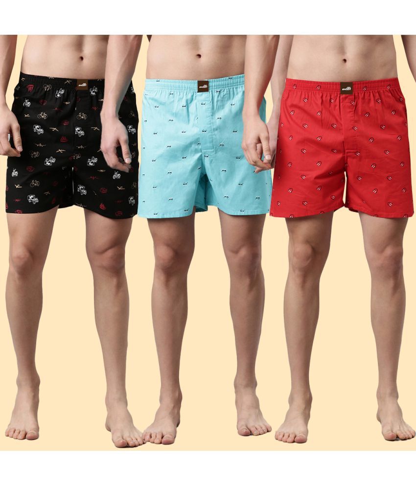     			broon Pack of 3 Cotton Boxers For Men's ( Multi )