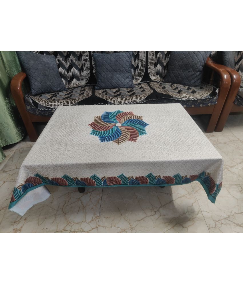     			mopak decor Printed Polyester 6 Seater Rectangle Table Cover ( 137 x 91 ) cm Pack of 1 Multicolor