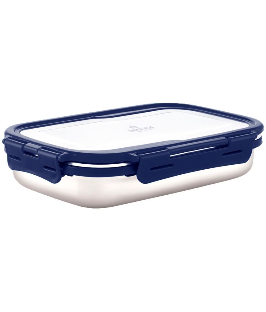     			Dhara Stainless Steel Blaze 900 ml Navy Blue Stainless Steel Lunch Box 1 - Container ( Pack of 1 )