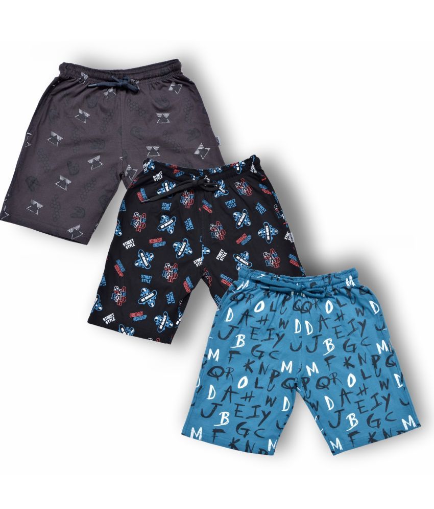     			Kariby Pack of 3 Cotton Shorts For Boys ( Multicolor 1 )