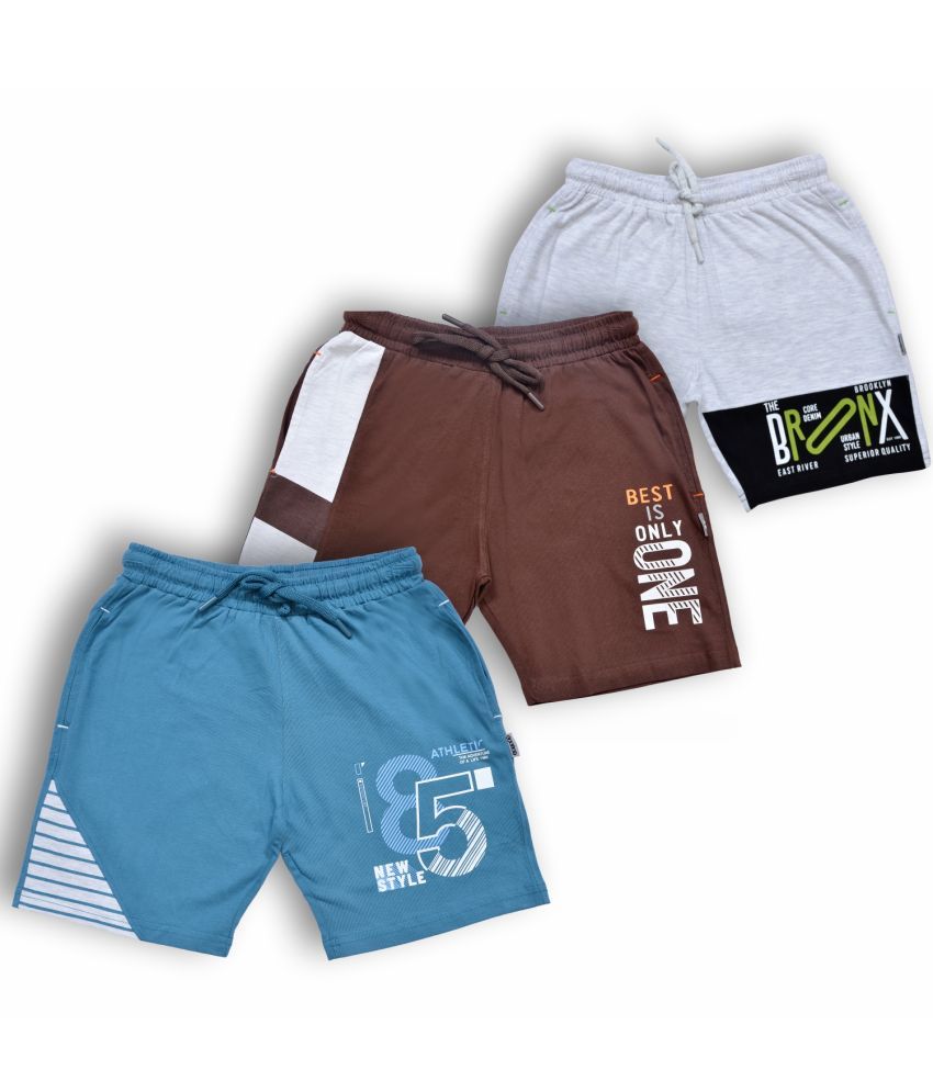     			Kariby Pack of 3 Cotton Shorts For Boys ( Multicolor 1 )