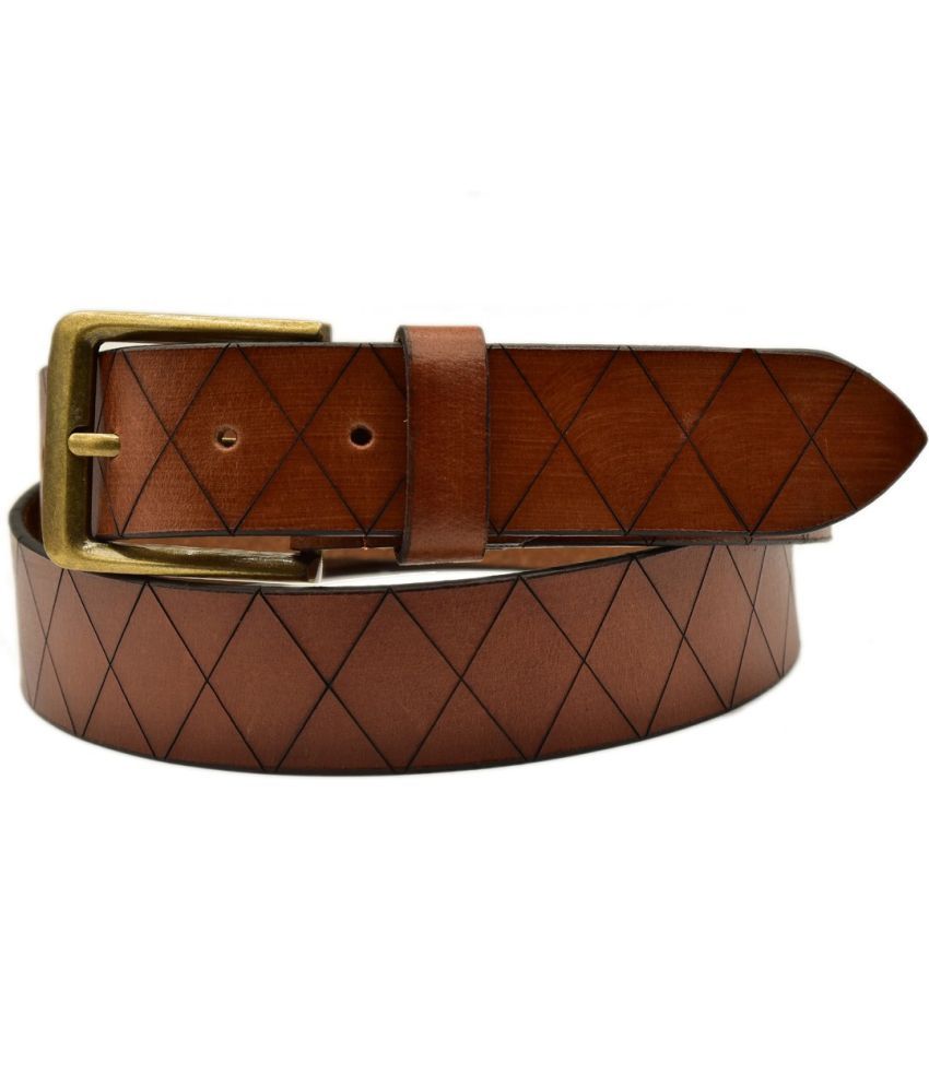     			LEVART - Brown 100% Leather Men's Casual Belt ( Pack of 1 )