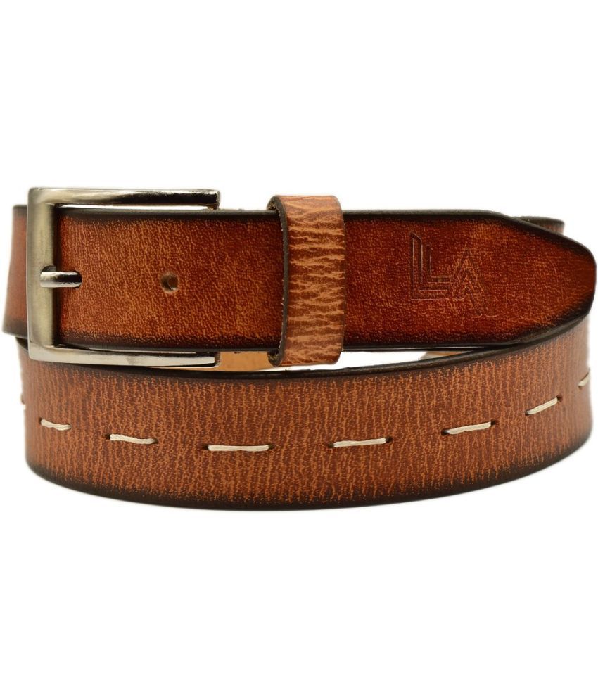     			LEVART - Tan 100% Leather Men's Casual Belt ( Pack of 1 )