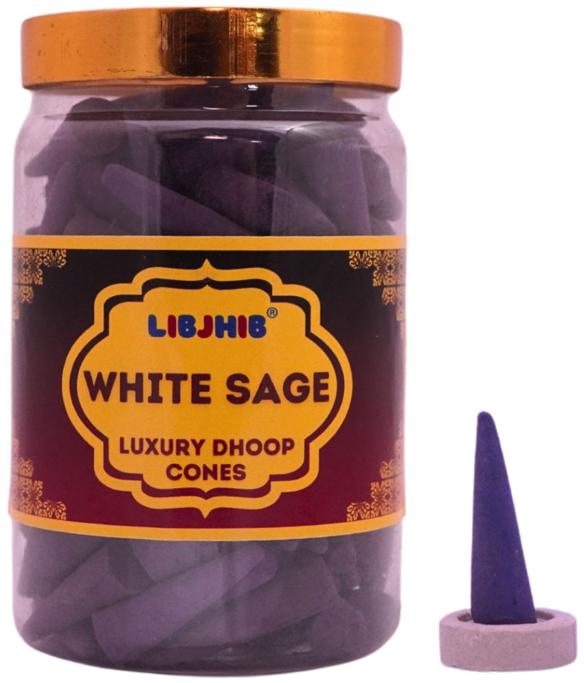     			Libjhib Incense Dhoop Cone White Sage 200 gm ( Pack of 1 )