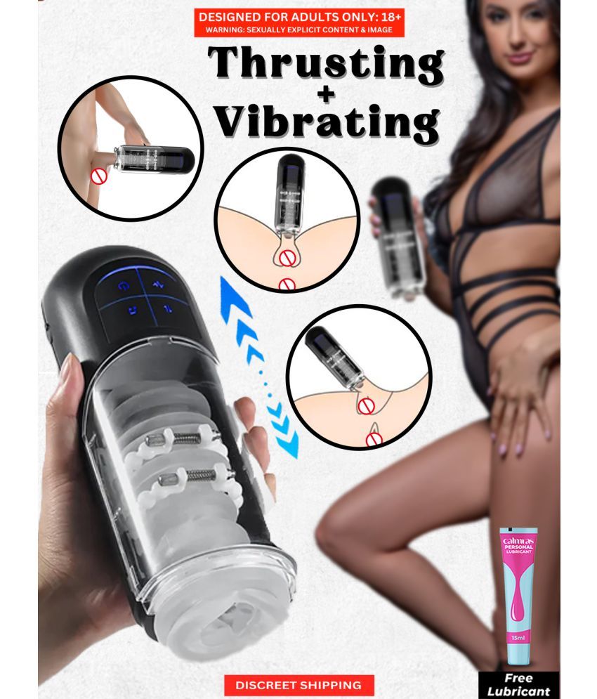     			Naughty Nights Handsfree Automatic Wireless Thrusting and Rotating 3D Transparent Sleeve | Automatic Male Masturbator USB Chargeable Thrusting Masturbation For Men with Free Lube