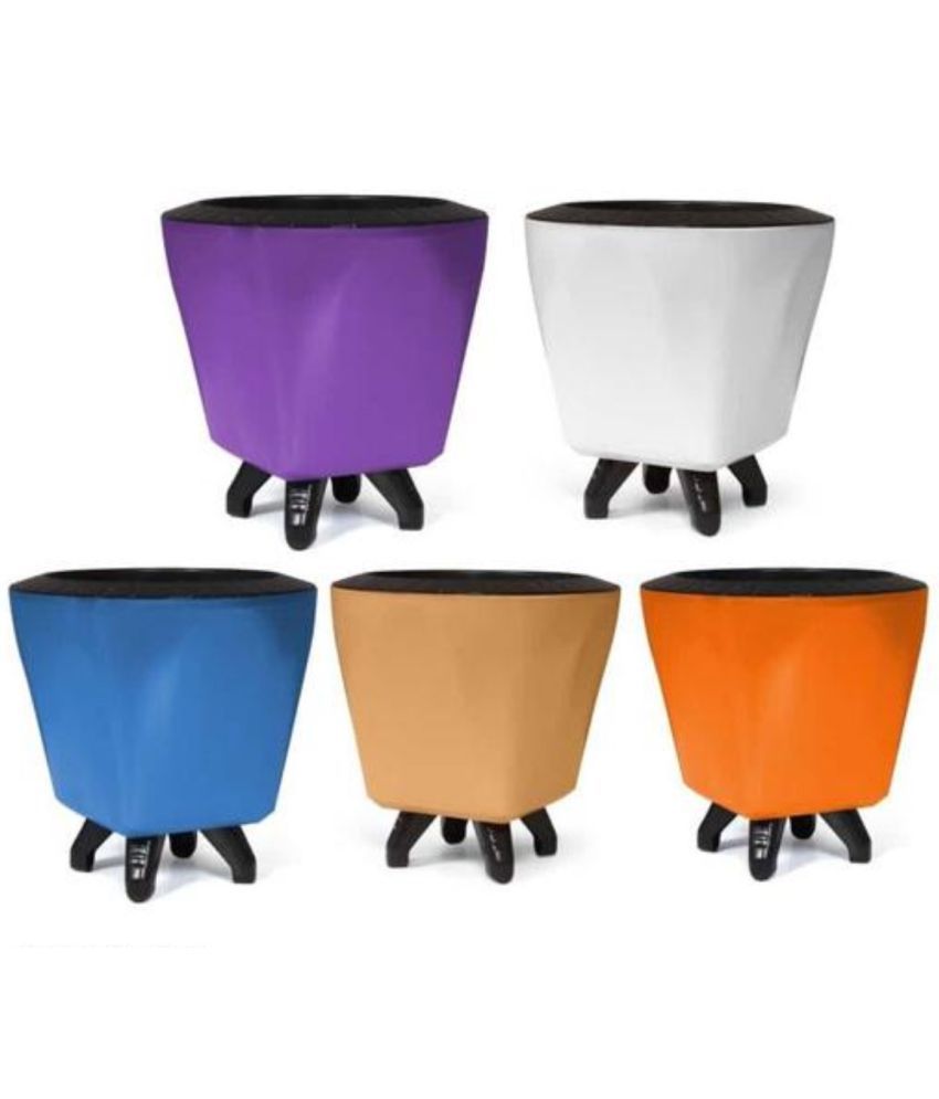     			Stysol Multicolor Plastic Flower Pot ( Pack of 5 )